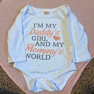 0-3 month long sleeve bodysuit